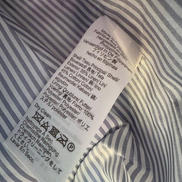 J. Crew Linen Blend Herringbone One-Button Blazer Jacket Long Sleeve Size 10 NWT - Picture 12 of 12